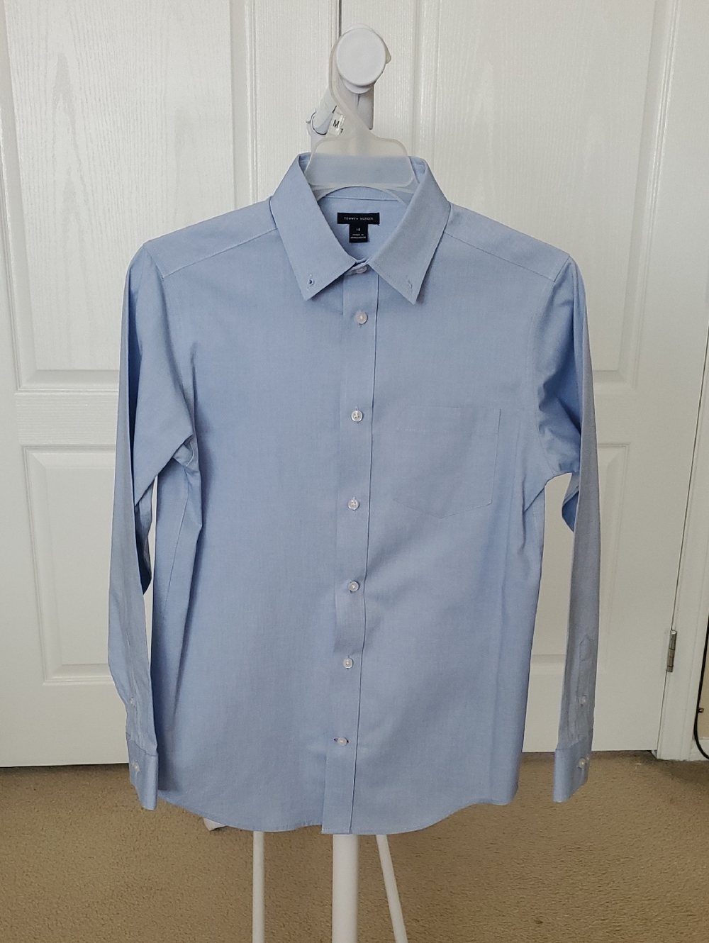 Tommy Hilfiger Light Blue Boy's Dress Shirt - Long Sleeve